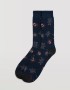 Ysabel Mora Y22884 Ανδρικές Χονδρές Κάλτσες βαμβακερές με σχέδια, ΜΠΛΕ ΣΚΟΥΡΟ
